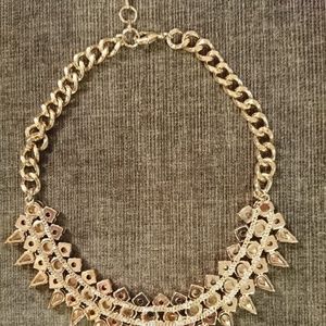 BCBG Jewelry - BCBG Bib Necklace Gold Spikes Glam Holiday BLing BCBG Jewelry - BCBG Bib Necklace Gold Spikes Glam Holiday BLing
